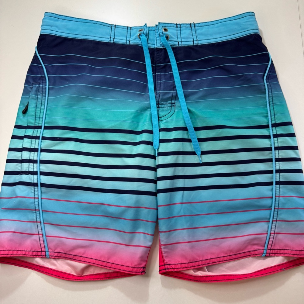 Roundtree & Yorke Swim Trunks Mens Small 7” Inseam Mesh Lined, Pockets